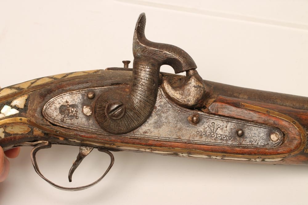 AN AFGHAN FLINTLOCK LONG PISTOL Image