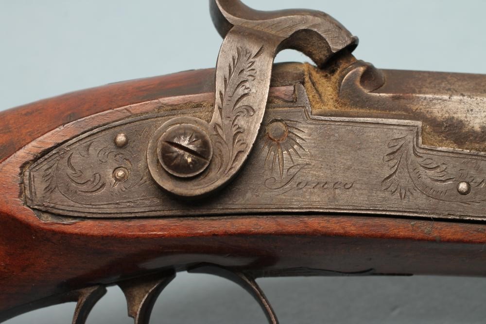 A PERCUSSION PISTOL by Jones Image