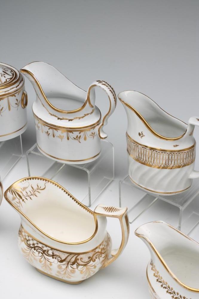 A COLLECTION OF LATE 18TH CENTURY ENGLISH PORCELAIN GILDED TEA WARES Image