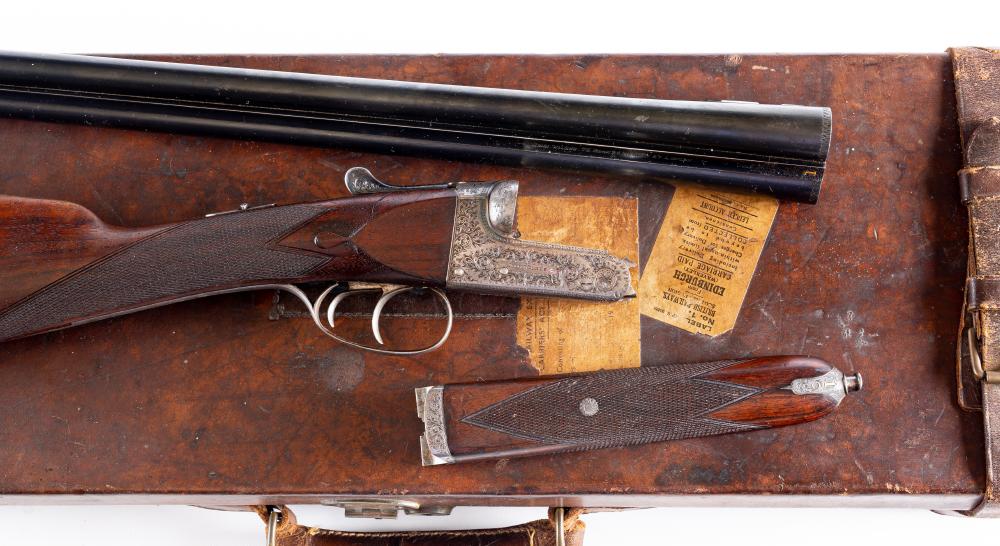 A 28 BORE SIDE BY SIDE BOXLOCK EJECTOR SHOTGUN by John Wilkes Image