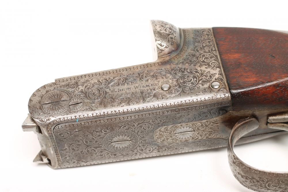 A 28 BORE SIDE BY SIDE BOXLOCK EJECTOR SHOTGUN by John Wilkes Image