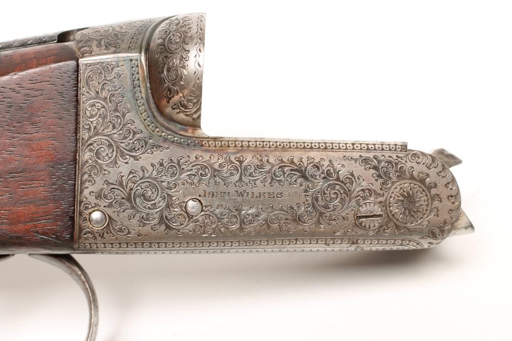 A 28 BORE SIDE BY SIDE BOXLOCK EJECTOR SHOTGUN by John Wilkes Image