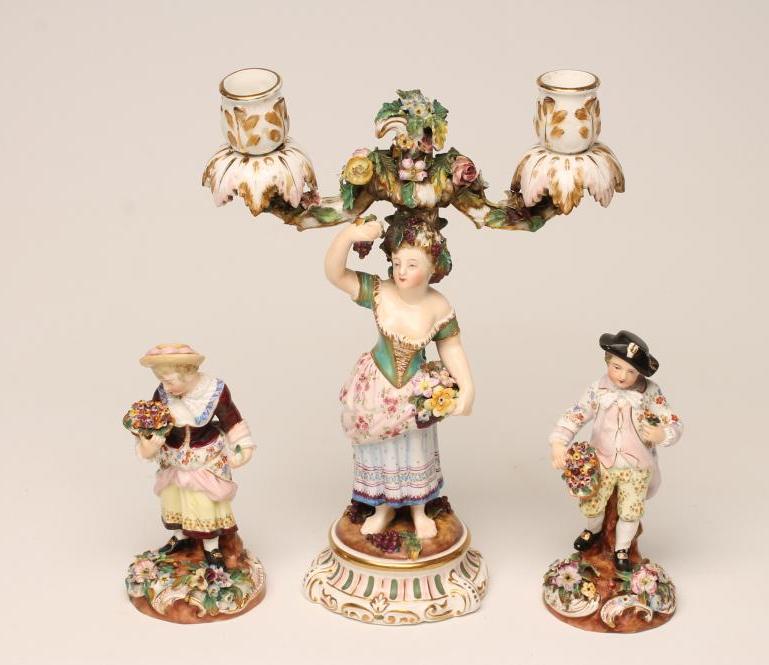 A PAIR OF JOHN BEVINGTON PORCELAIN FIGURES Image