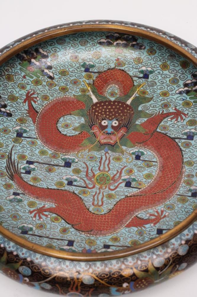 A PAIR OF CHINESE CLOISONNE ENAMEL BOWLS of plain rounded cylindrical form Image