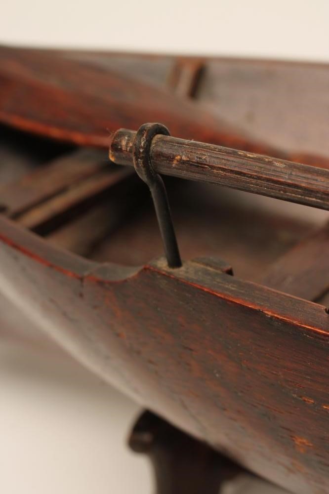 A HARDWOOD SCALE MODEL OF A FISHING BOAT Image