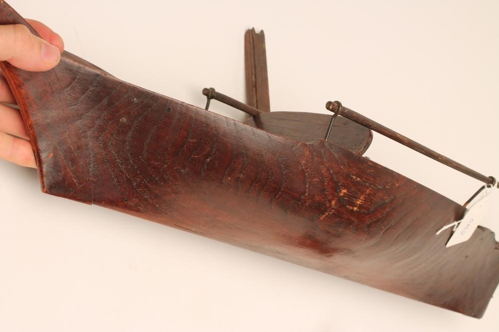 A HARDWOOD SCALE MODEL OF A FISHING BOAT Image