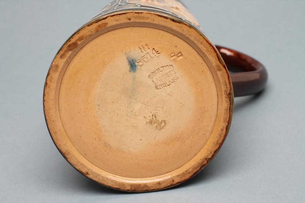 OF CRICKETING INTEREST - A Doulton Lambeth stoneware jug of tapering cylindrical form Image