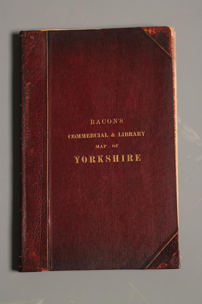 BACON'S COMMERCIAL AND LIBRARY MAP OF YORKSHIRE Image