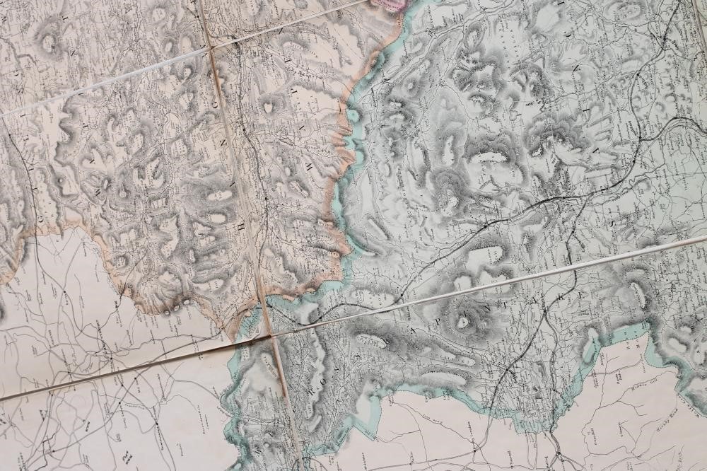 BACON'S COMMERCIAL AND LIBRARY MAP OF YORKSHIRE Image