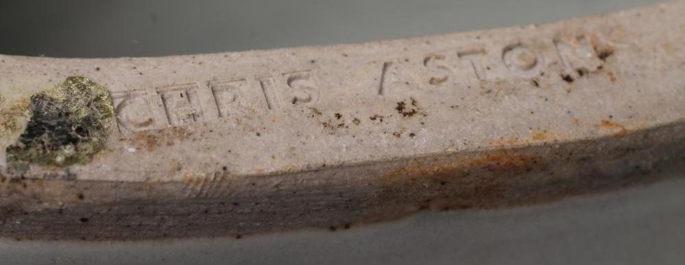 MICHAEL COLE (Contemporary) -  A studio stoneware tenmoko glazed charger of plain ribbed circular Image