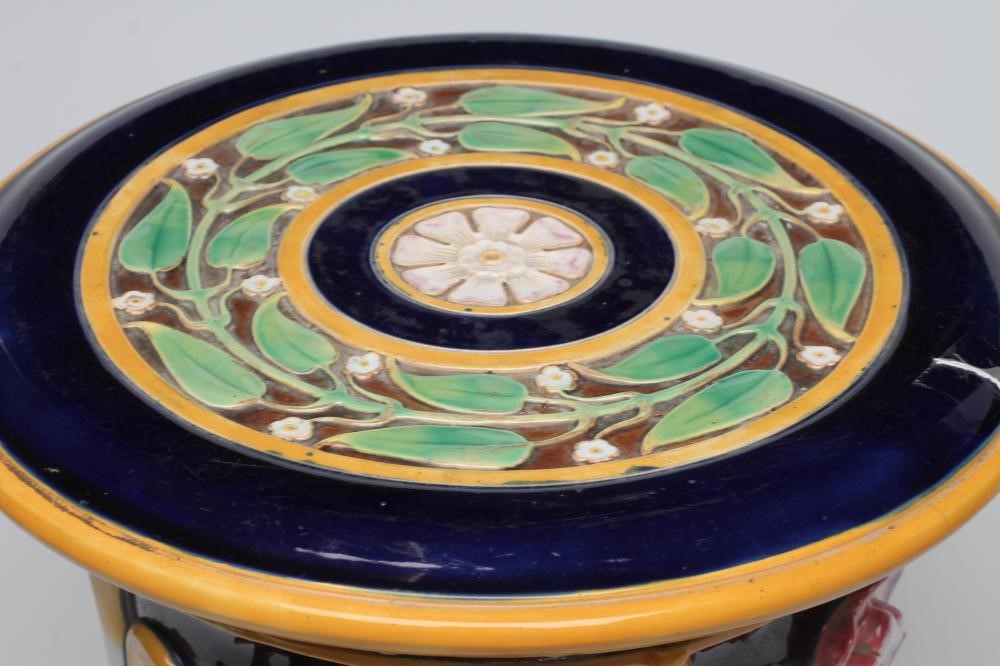 A VICTORIAN MINTONS MAJOLICA JARDINIERE STAND Image