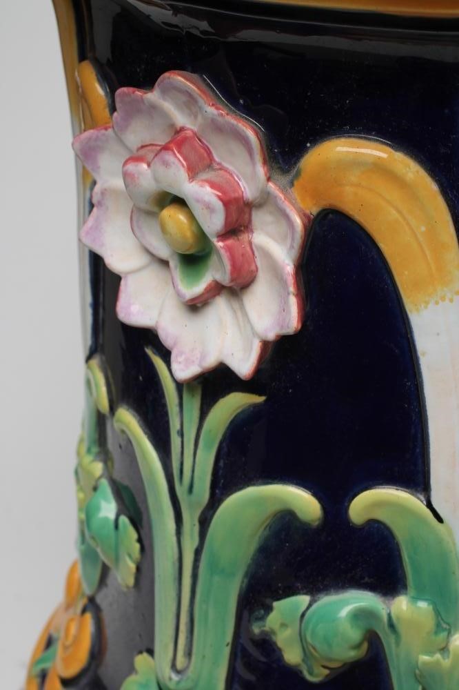 A VICTORIAN MINTONS MAJOLICA JARDINIERE STAND Image