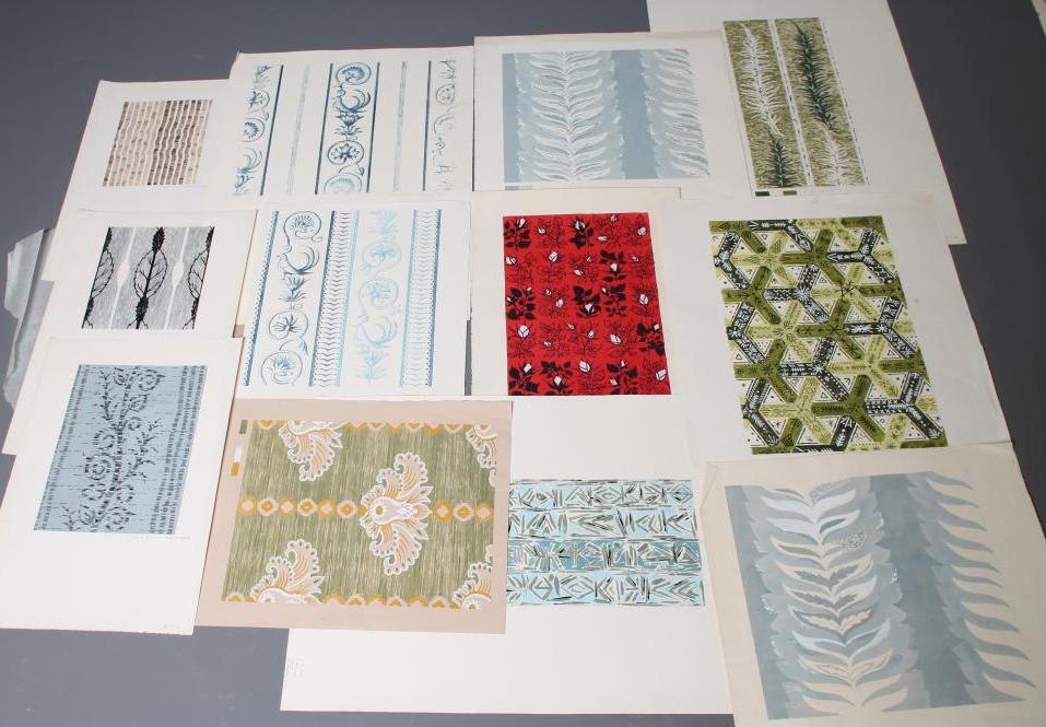 ‡SHEILA CATHERINE BOWNAS (1925-2007) Twelve various flat surface designs featuring flowers Image