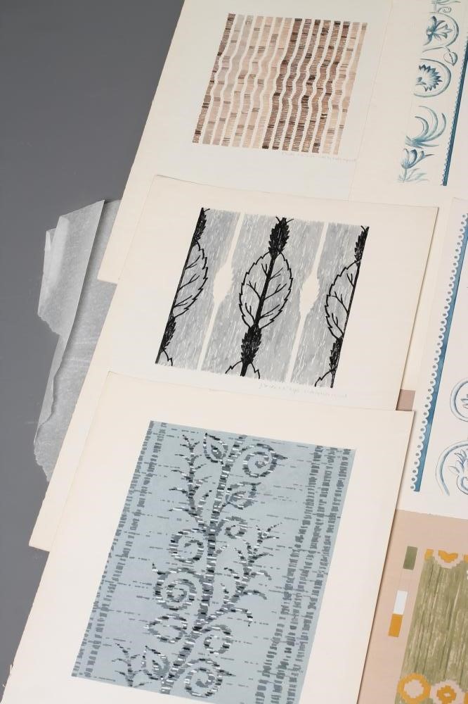 ‡SHEILA CATHERINE BOWNAS (1925-2007) Twelve various flat surface designs featuring flowers Image