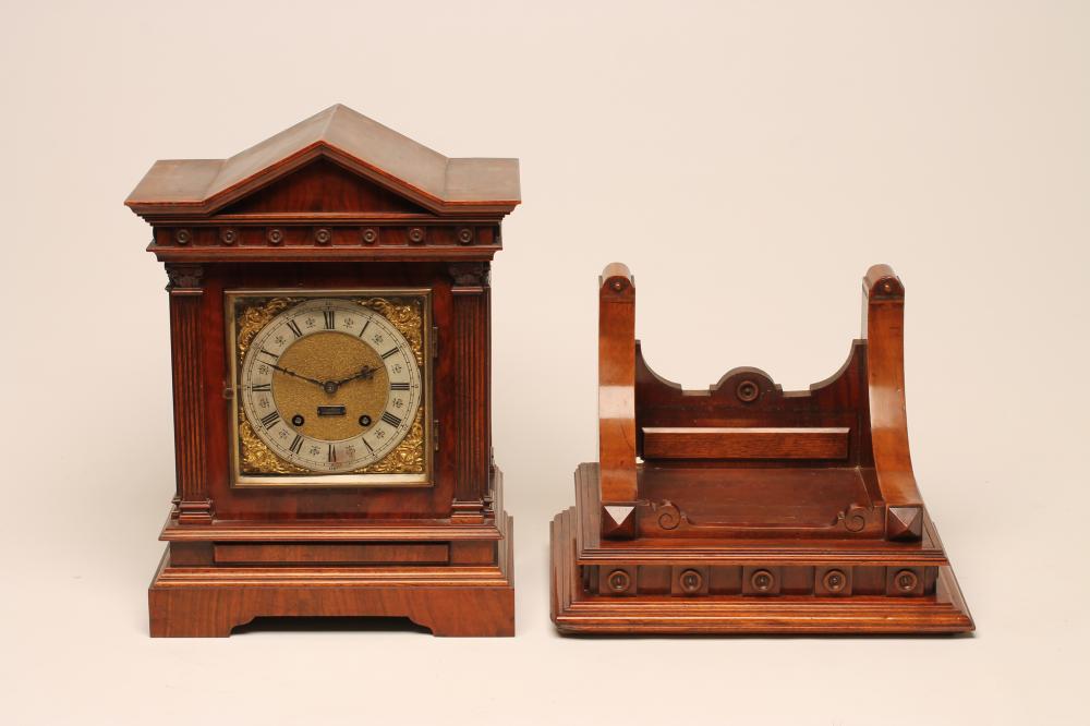 A WALNUT CASED BRACKET CLOCK by Lenzkirch Image