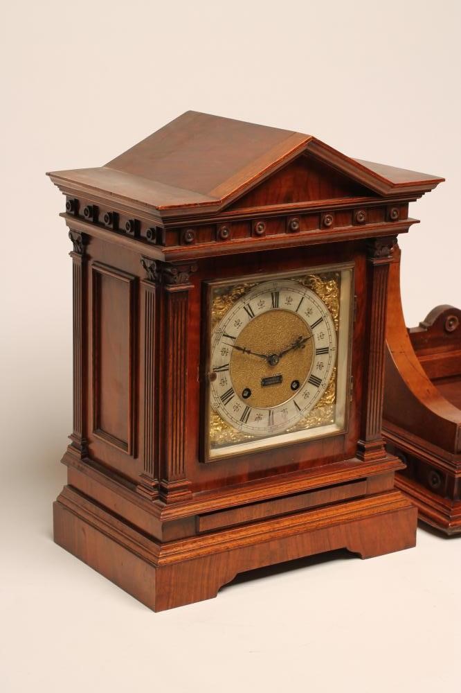 A WALNUT CASED BRACKET CLOCK by Lenzkirch Image