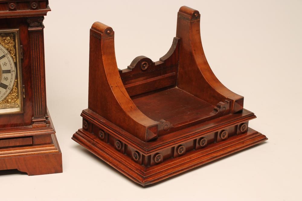 A WALNUT CASED BRACKET CLOCK by Lenzkirch Image