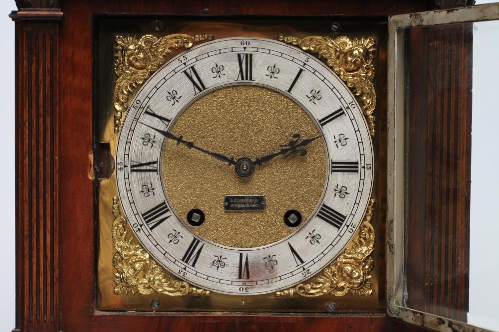 A WALNUT CASED BRACKET CLOCK by Lenzkirch Image