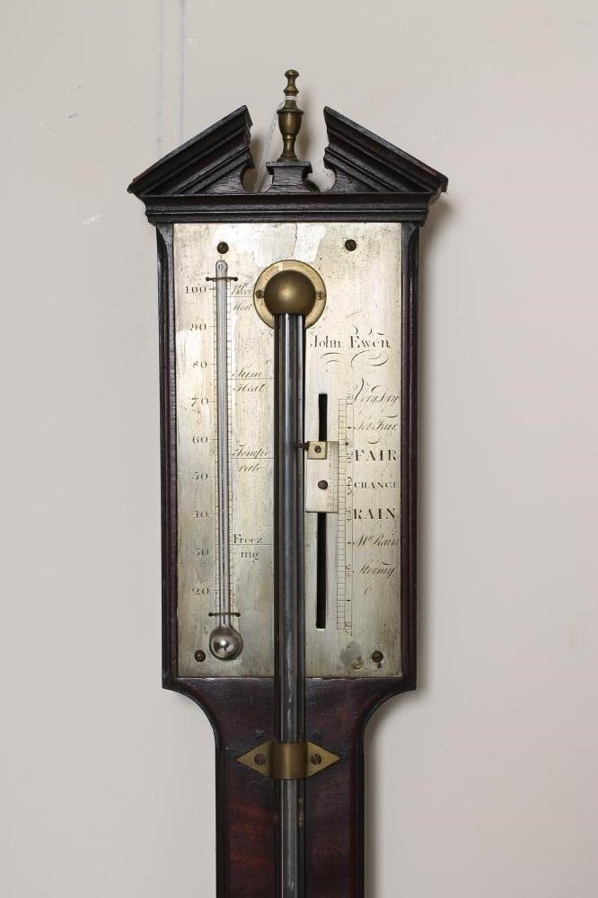 A MAHOGANY CASED STICK BAROMETER BY JOHN EWEN Image