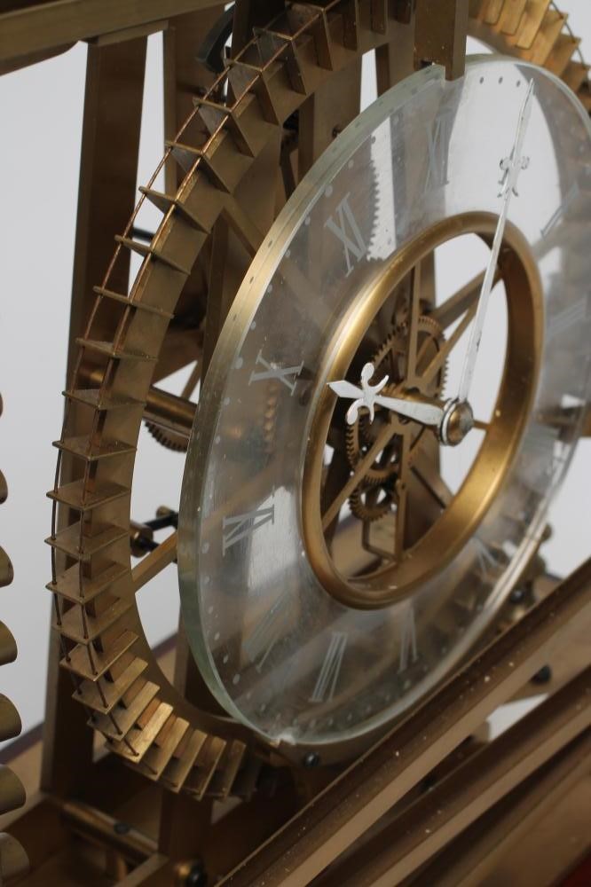 A BRASS WATER WHEEL INDUSTRIAL CLOCK Image