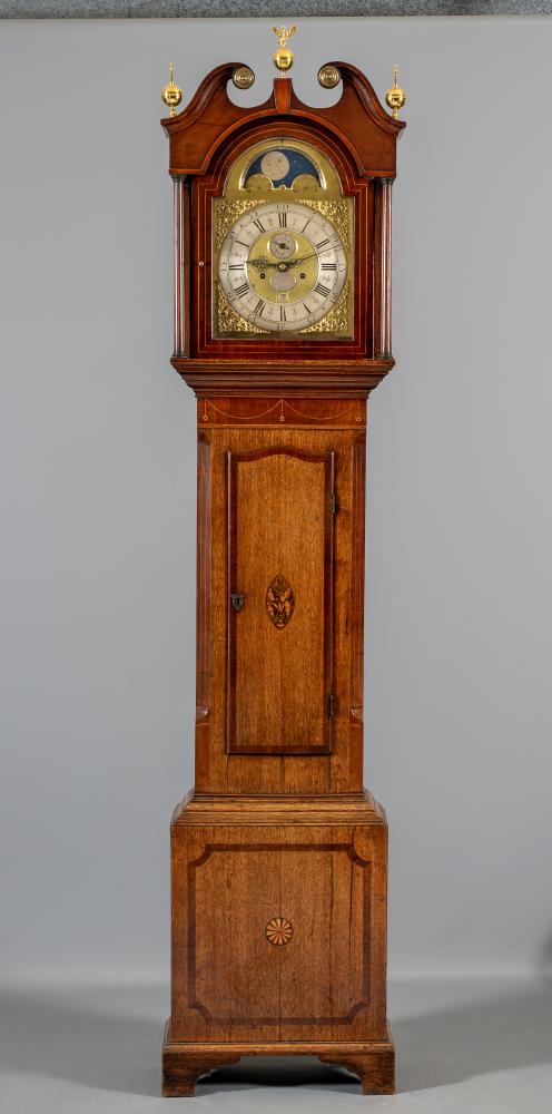 AN OAK LONGCASE CLOCK Image