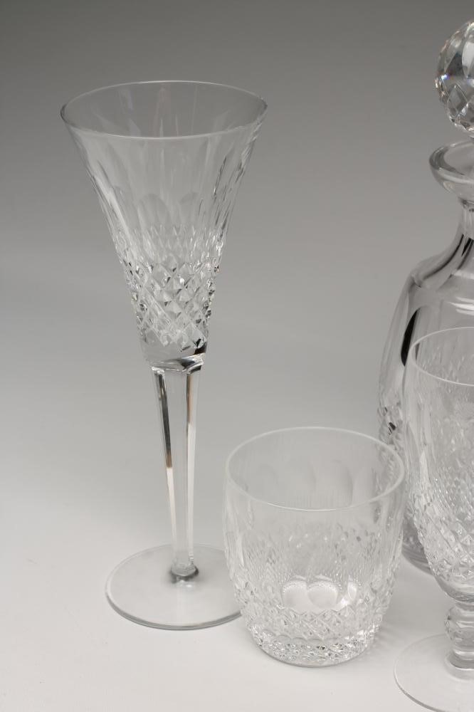 A WATERFORD GLASS COLLEEN PATTERN PART TABLE SUITE comprising a pair of decanters and stoppers Image