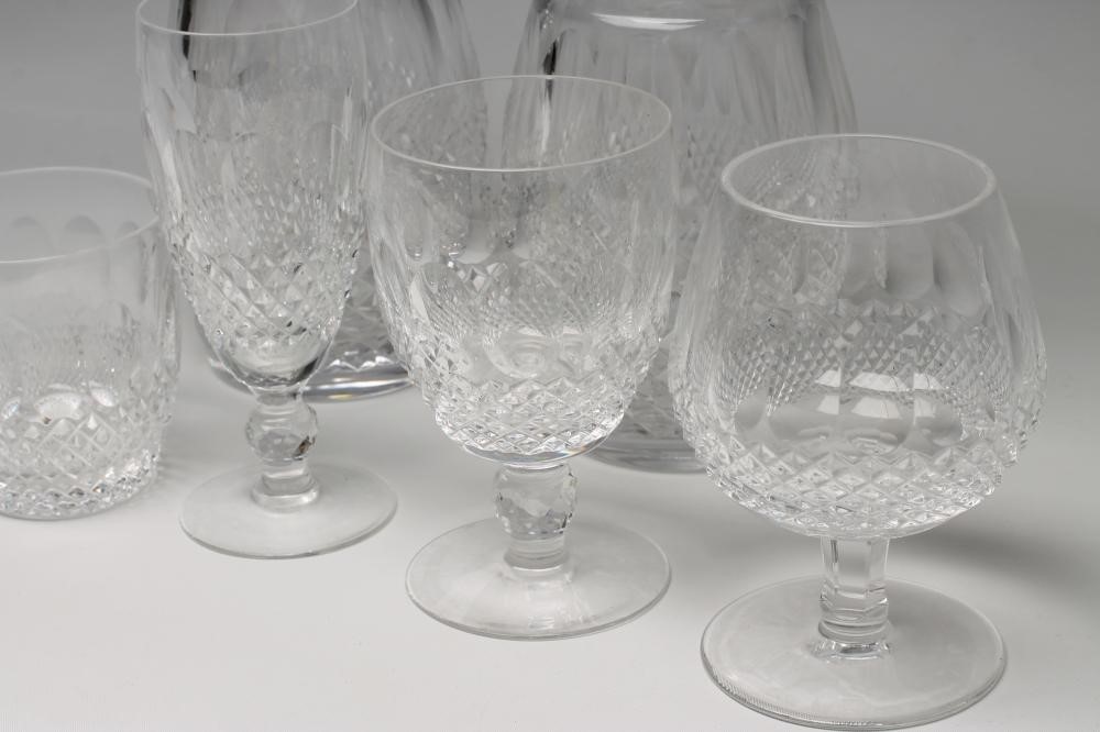 A WATERFORD GLASS COLLEEN PATTERN PART TABLE SUITE comprising a pair of decanters and stoppers Image