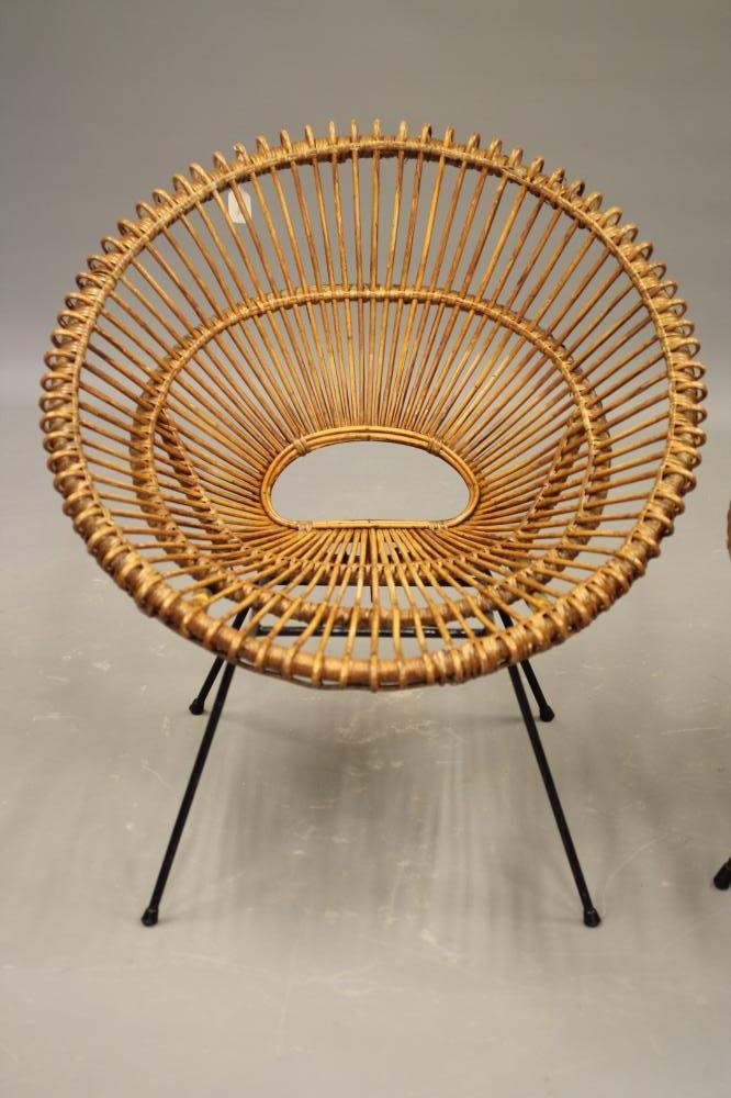 A RETRO CANED SATELLITE CHAIR Image