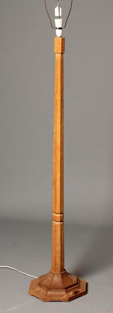 AN OAK STANDARD LAMP by Robert Thompson Image