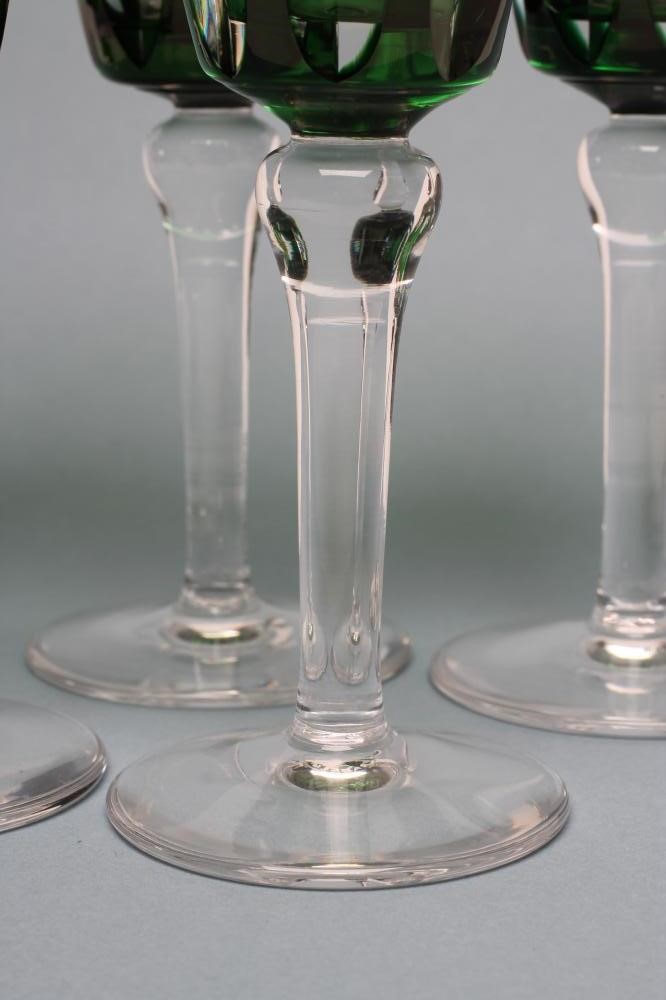 A SET OF SIX ST. LOUIS WINE GLASSES Image