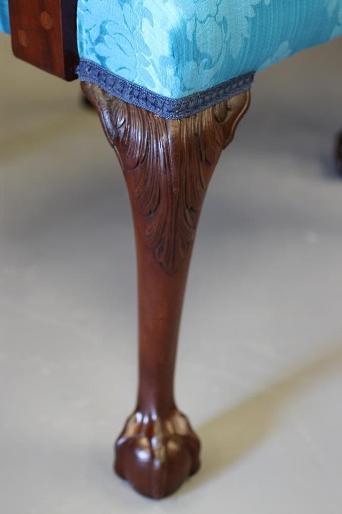 A PAIR OF MAHOGANY FRAMED ARMCHAIRS of Georgian design Image