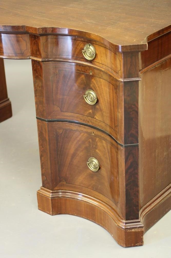 A MAHOGANY PEDESTAL SIDEBOARD Image