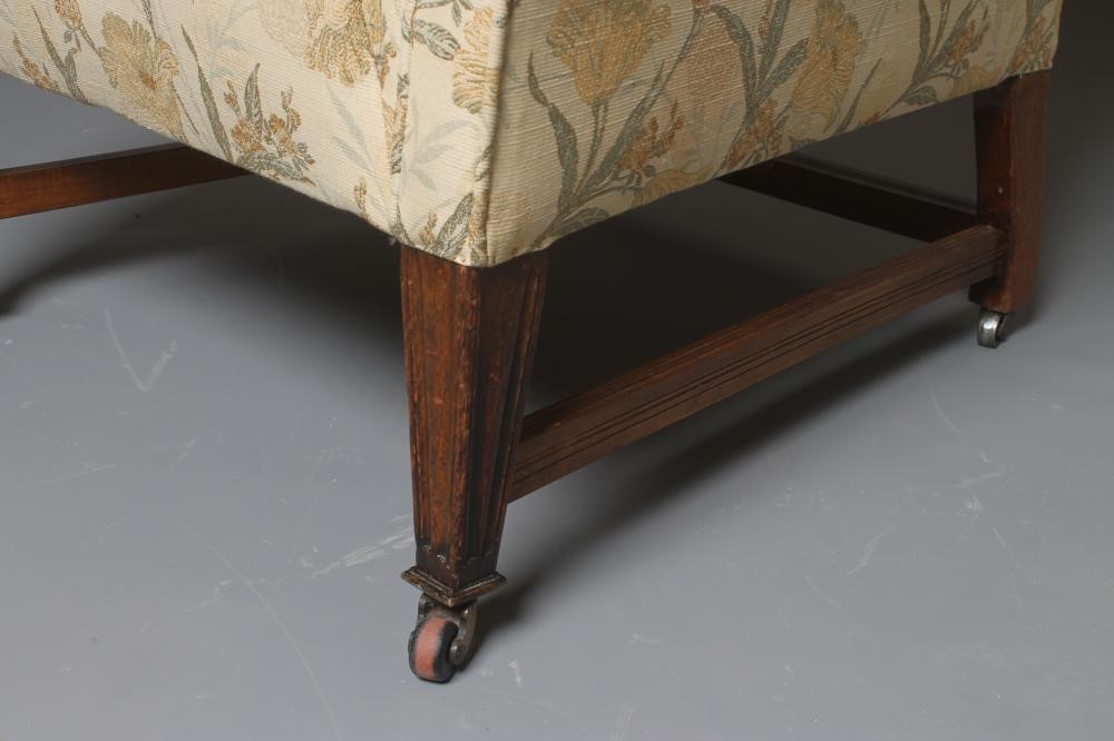 AN OAK FRAMED WING ARMCHAIR of Georgian design Image