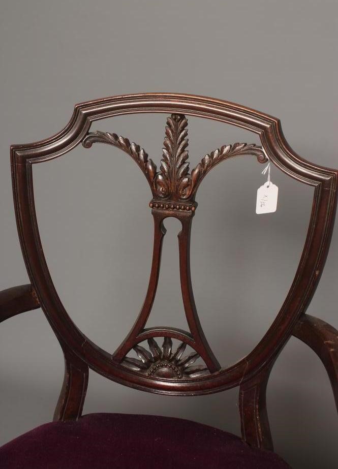 A MAHOGANY ELBOW CHAIR of Georgian design Image