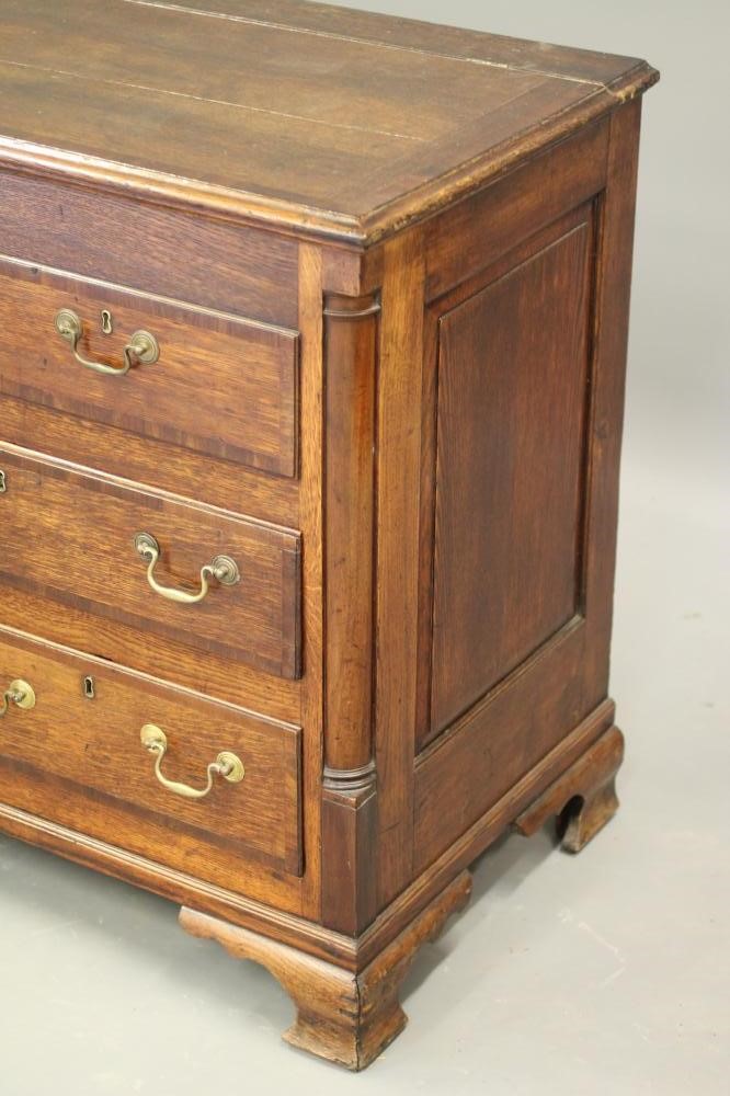 AN OAK AND MAHOGANY BANDED LANCASHIRE DRESSER Image