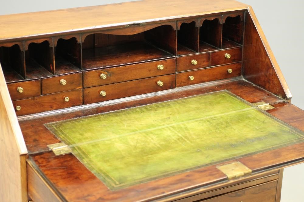 A GEORGIAN YEW WOOD BUREAU Image