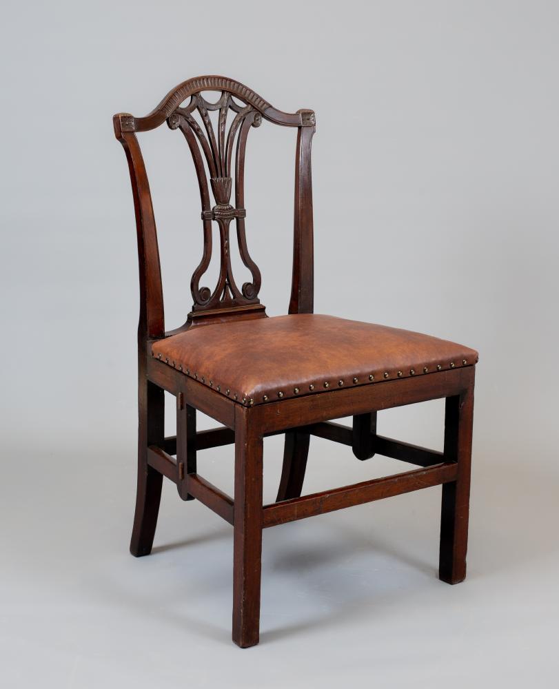 A RARE GEORGIAN MAHOGANY CAMPAIGN DINING CHAIR Image