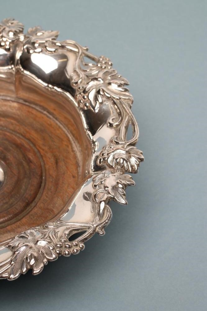 A PAIR OF OLD SHEFFIELD PLATE BOTTLE COASTERS of lobed circular form Image