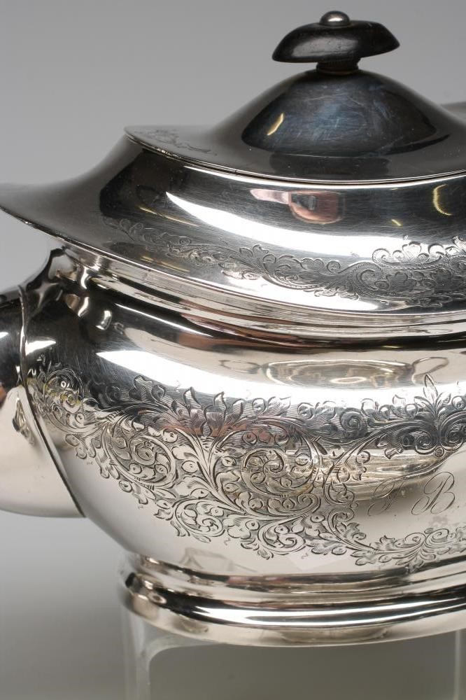 *A COMPOSITE FOUR PIECE SILVER TEA AND COFFEE SERVICE Image