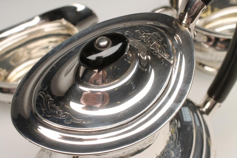 *A COMPOSITE FOUR PIECE SILVER TEA AND COFFEE SERVICE Image