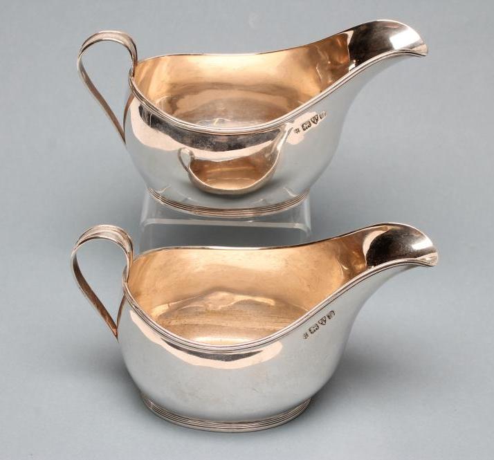 A PAIR OF SILVER SAUCEBOATS Image