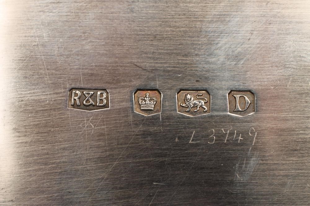 AN ART DECO SILVER TWO HANDLED TEA TRAY Image