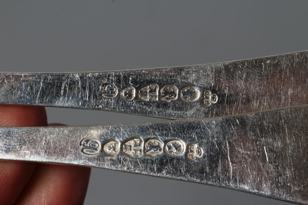 A SET OF SIX VICTORIAN OLD ENGLISH PATTERN SILVER DESSERT FORKS, by Reid & Sons, Newcastle 1879, Image