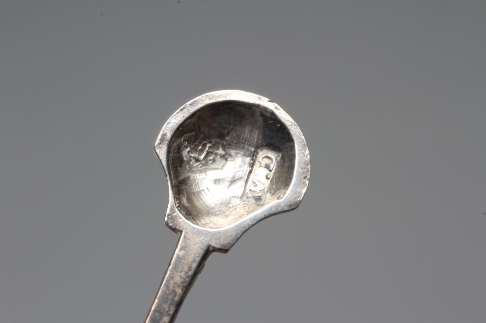 A PAIR OF GEORGE II SILVER SCISSOR SUGAR NIPS, by William Dorrell, no date letter c.1745, the plain Image