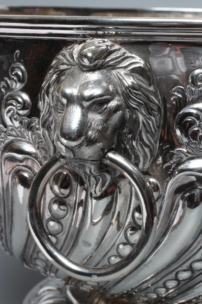 A LATE VICTORIAN SILVER LARGE PUNCH BOWL Image