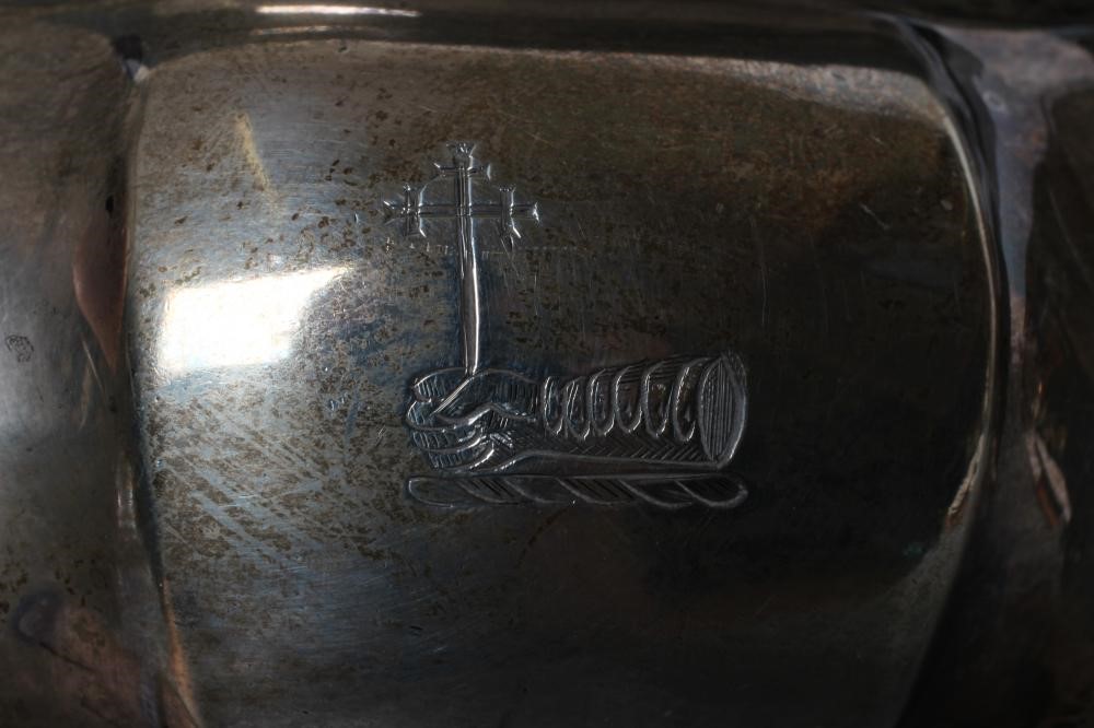 A LATE VICTORIAN THREE PIECE BACHELOR'S SILVER TEA SERVICE Image