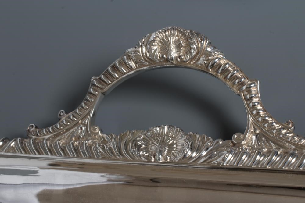 OF BOER WAR INTEREST- A LATE VICTORIAN SILVER LARGE TWO HANDLED TRAY Image