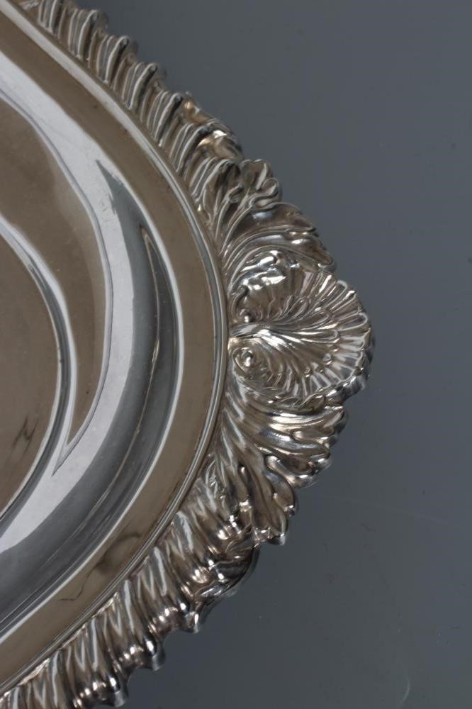 OF BOER WAR INTEREST- A LATE VICTORIAN SILVER LARGE TWO HANDLED TRAY Image