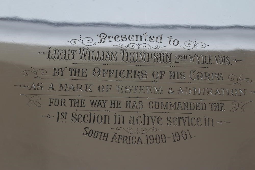 OF BOER WAR INTEREST- A LATE VICTORIAN SILVER LARGE TWO HANDLED TRAY Image