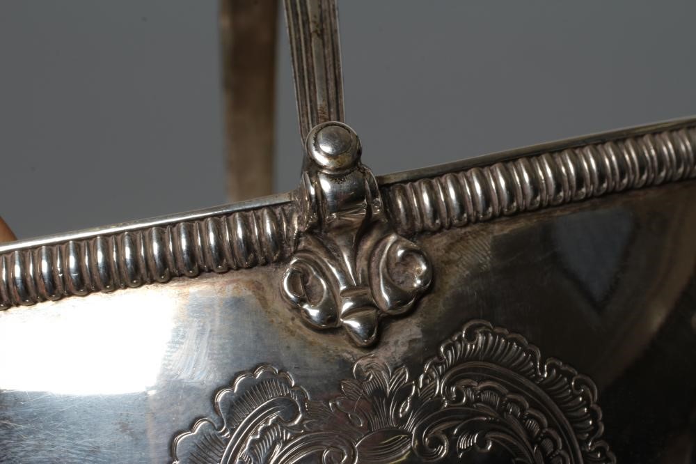 A LATE VICTORIAN SILVER SUGAR BASKET Image